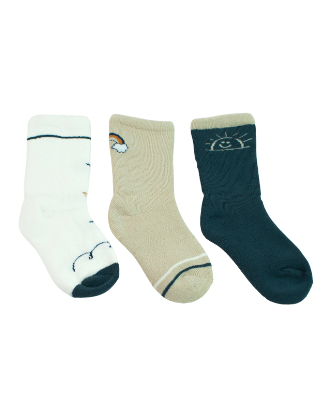Kids Rainbow Anti- Slip Socks PACK OF 3