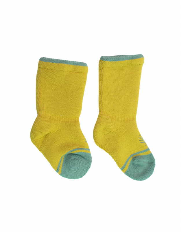 Kids Yellow Anti-Slip Pack of 3 Socks