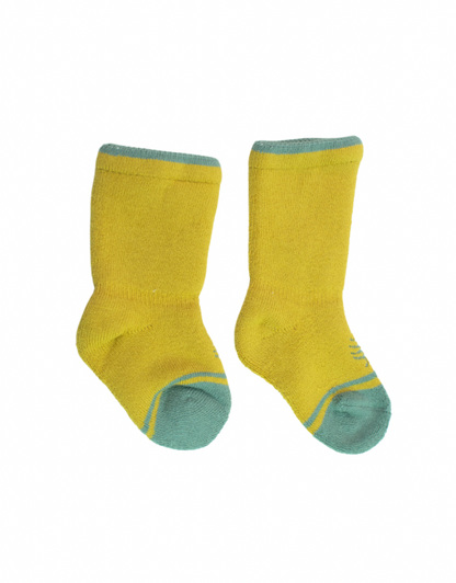 Kids Yellow Anti-Slip Pack of 3 Socks