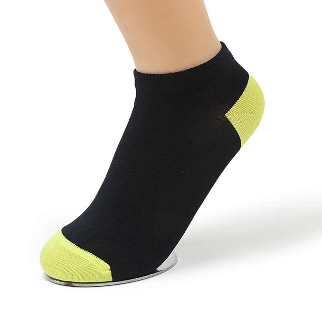 Low Cut Socks Black & Yellow (1 Pair)