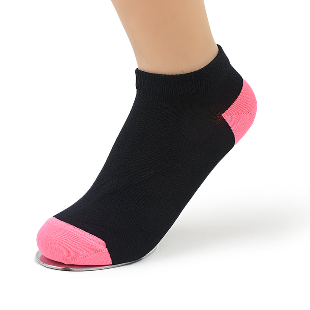 Low Cut Socks Black & Pink ( 1 Pair)