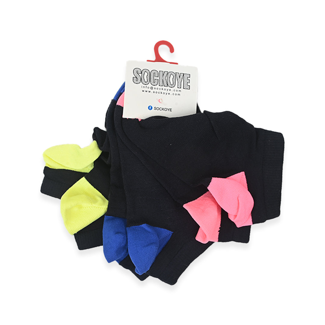 Low Cut Socks Black & Pink ( 1 Pair)