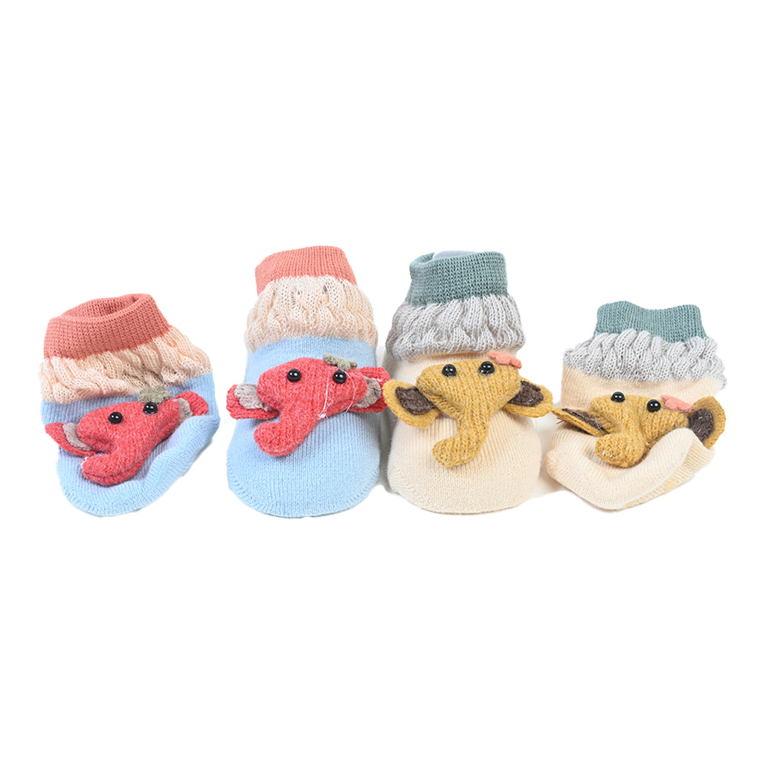 Elephant New Born Silicone Grip Sock Set